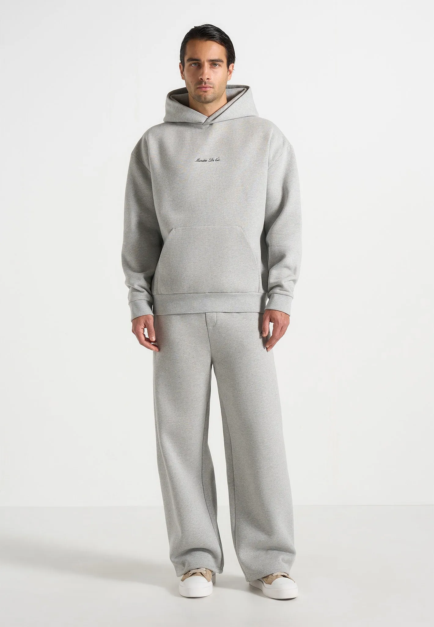 Ollie - Unisex Signature Relaxed Fit Hoodie - Grey Marl sold by Maniere De Voir product image thumbnail 2