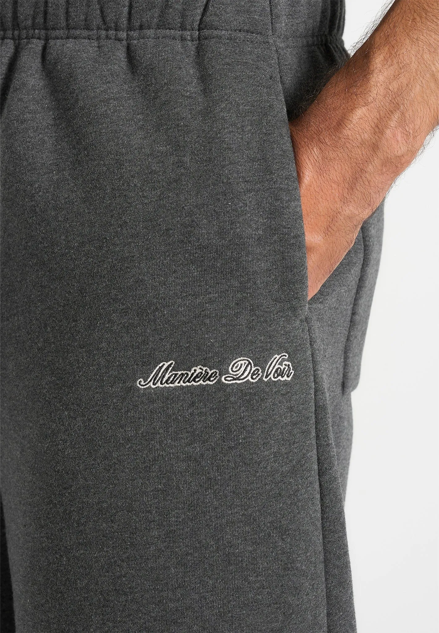 Taylor - Unisex Signature Wide Leg Joggers - Charcoal Grey sold by Maniere De Voir product image thumbnail 5