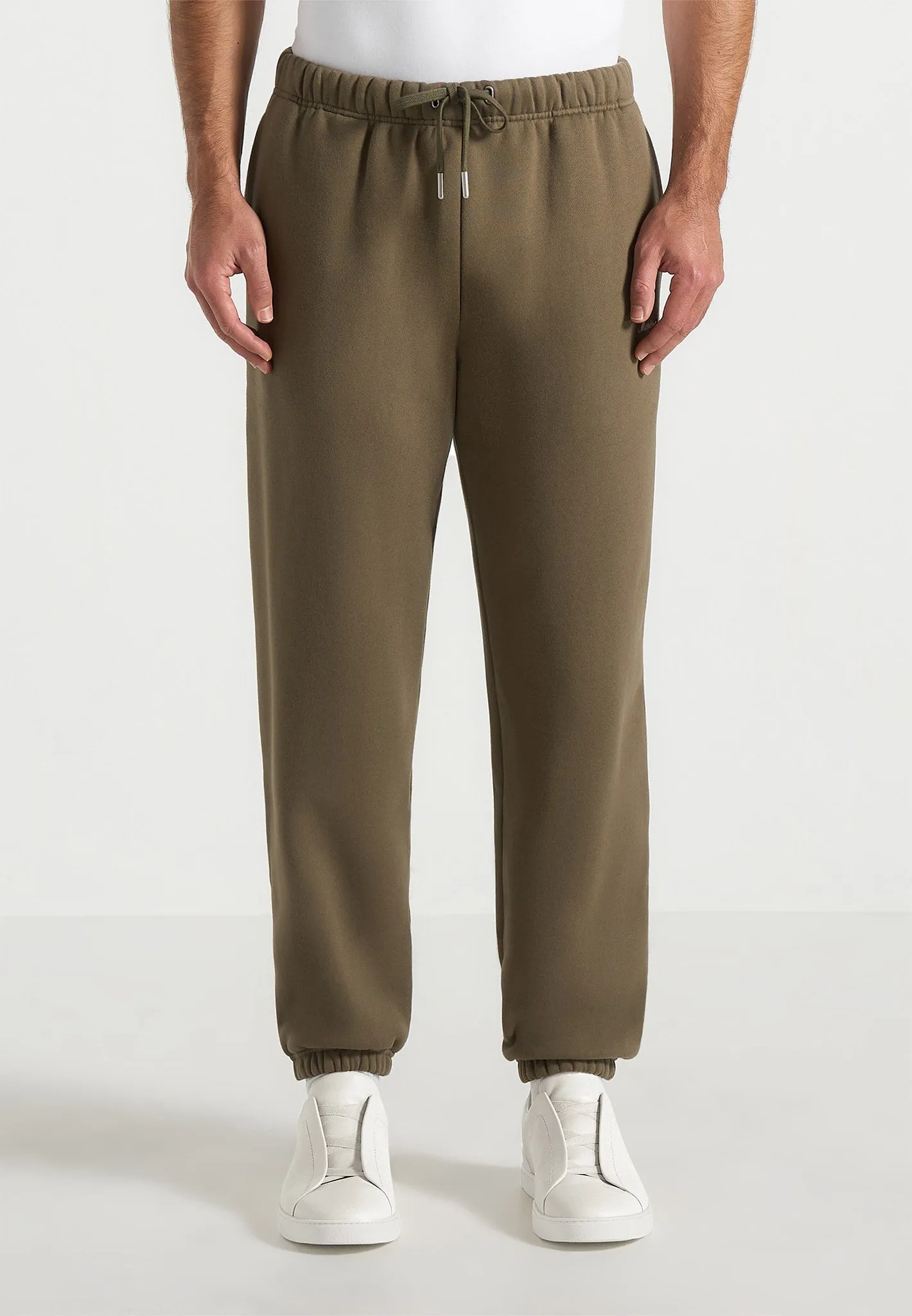 Alistair - Signature Regular Fit Cuffed Joggers - Olive sold by Maniere De Voir product image thumbnail 5