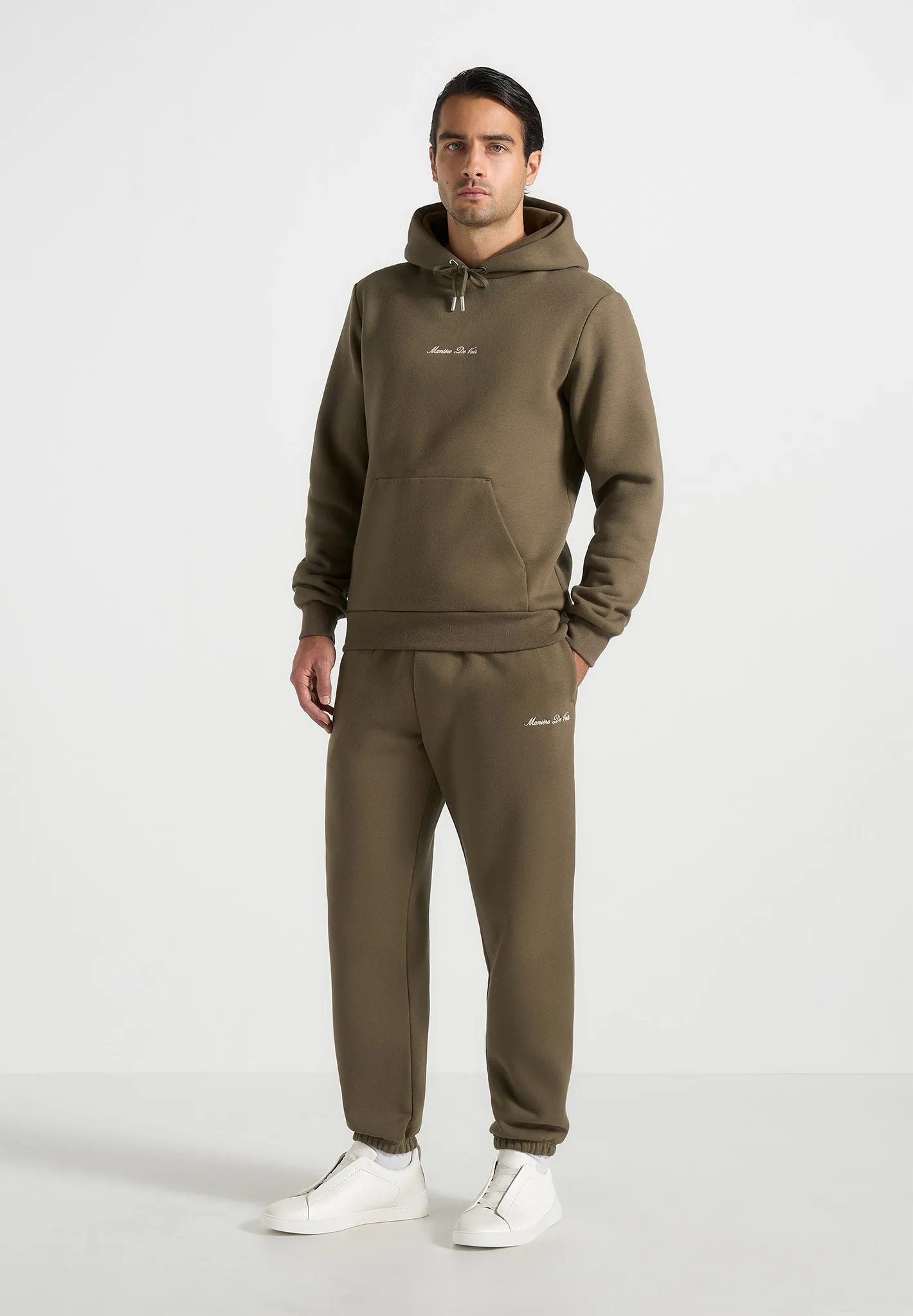 Alistair - Signature Regular Fit Cuffed Joggers - Olive sold by Maniere De Voir product image thumbnail 2
