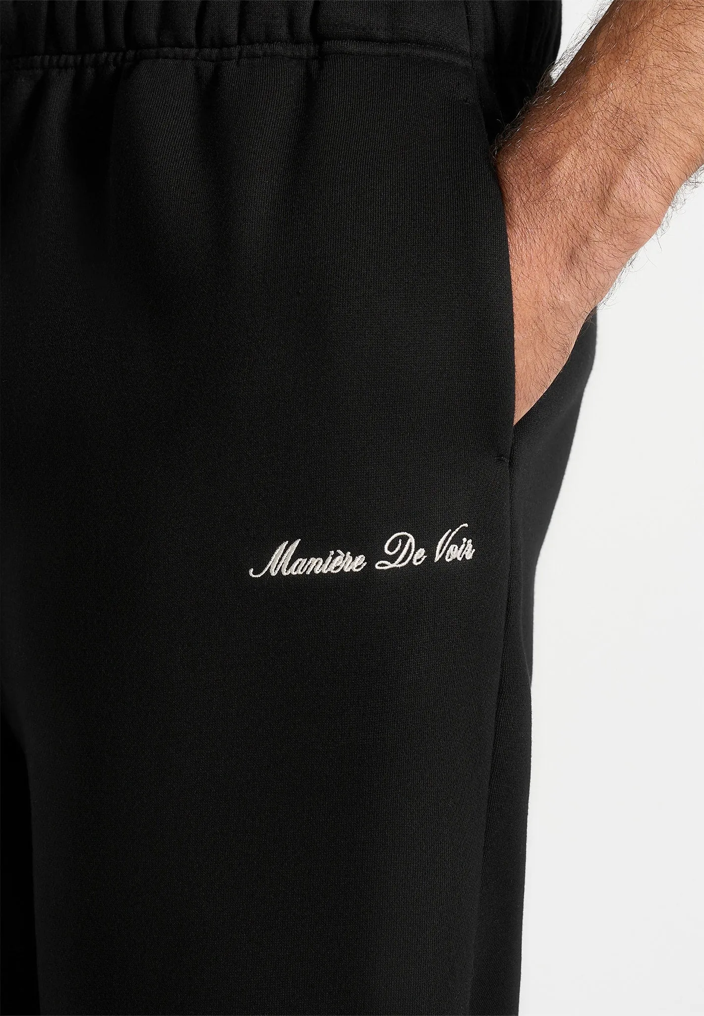 Alistair - Signature Regular Fit Cuffed Joggers - Black sold by Maniere De Voir product image thumbnail 2