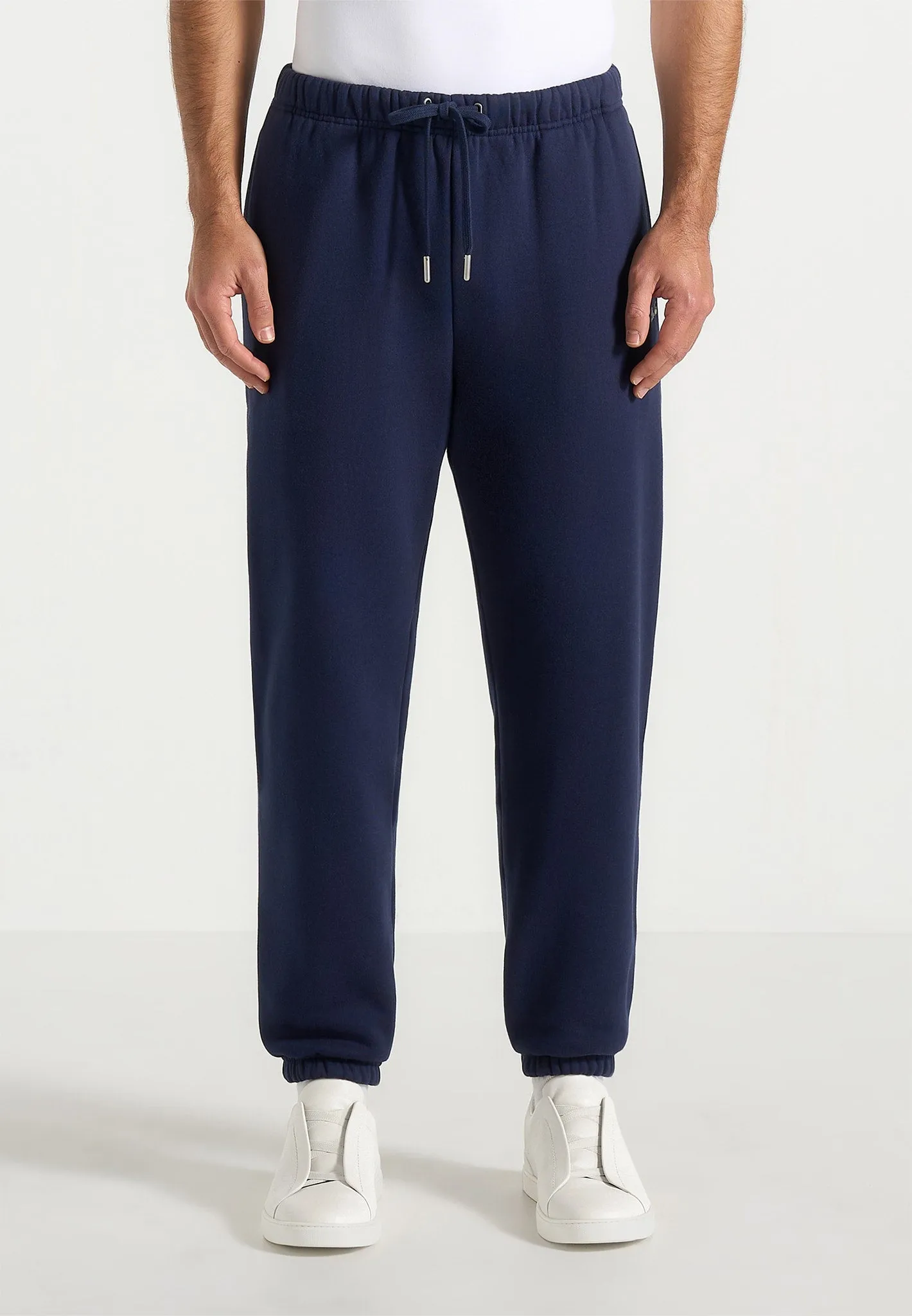 Alistair - Signature Regular Fit Cuffed Joggers - Navy sold by Maniere De Voir product image thumbnail 5