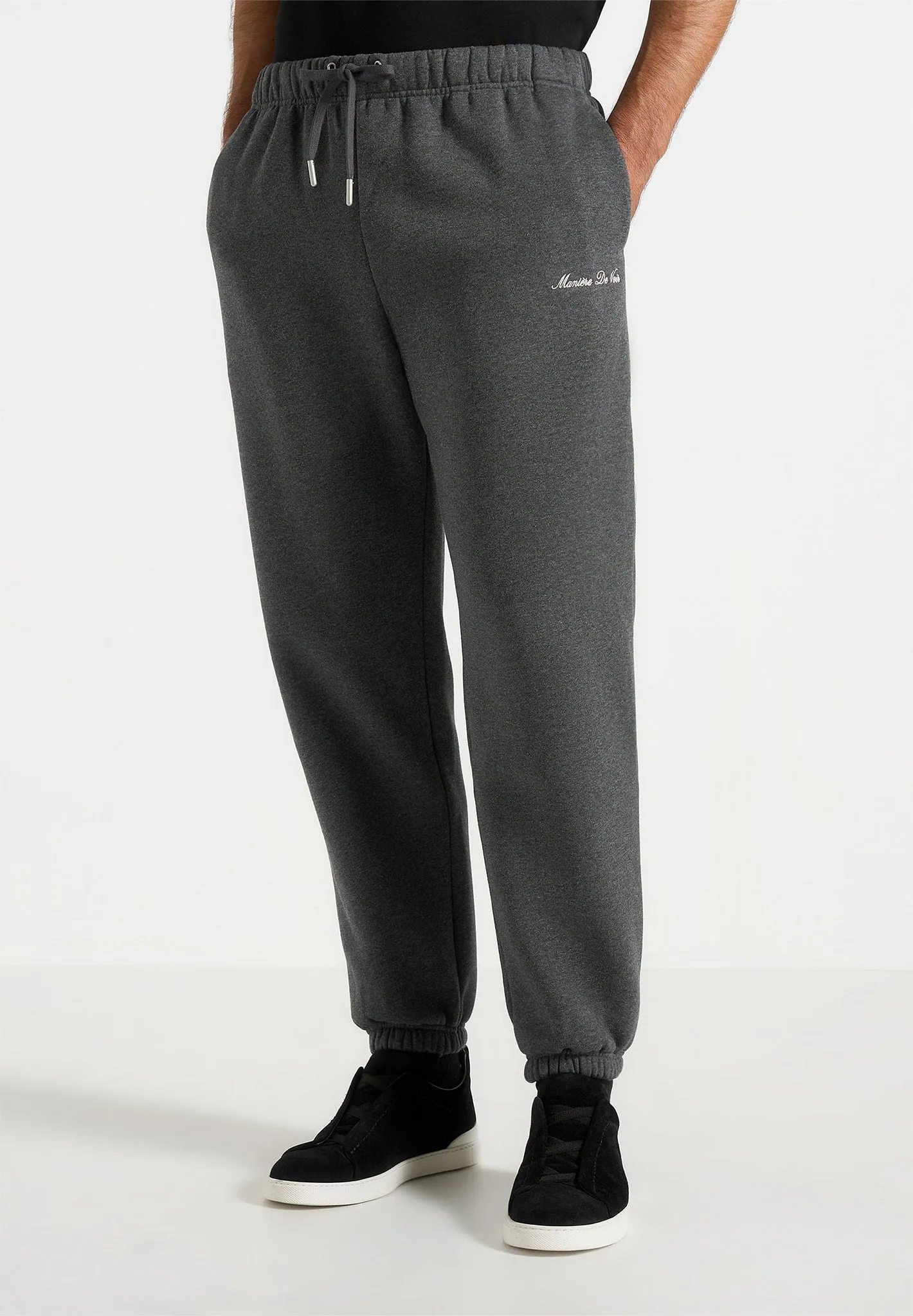 Alistair - Signature Regular Fit Cuffed Joggers - Charcoal Grey sold by Maniere De Voir