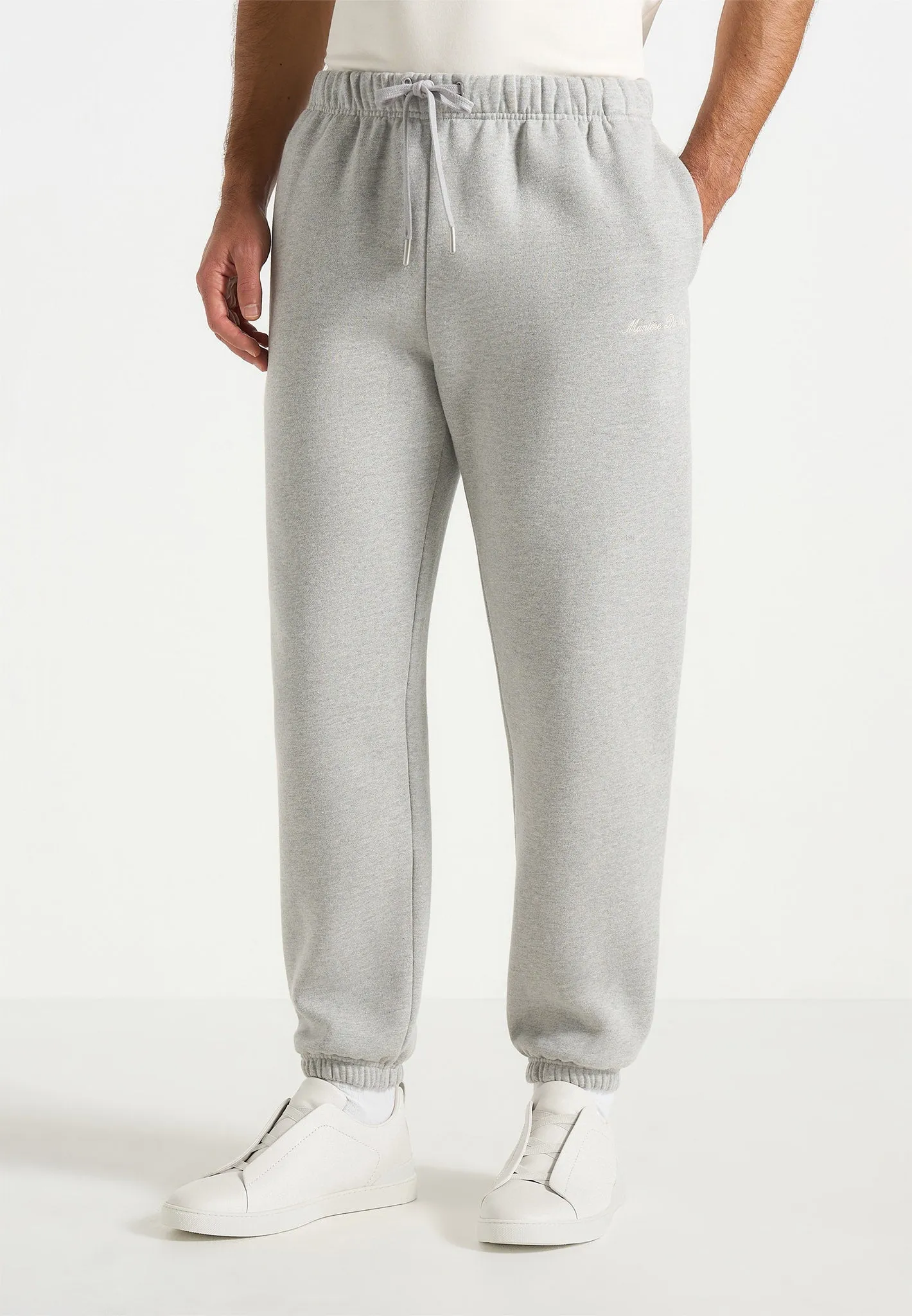 Alistair - Signature Regular Fit Cuffed Joggers - Marl Grey sold by Maniere De Voir