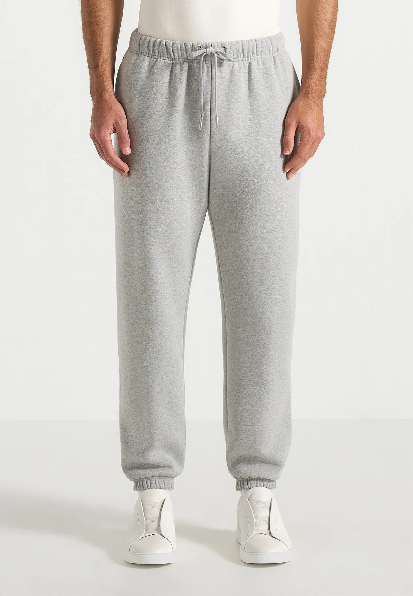 Alistair - Signature Regular Fit Cuffed Joggers - Marl Grey sold by Maniere De Voir product image thumbnail 5
