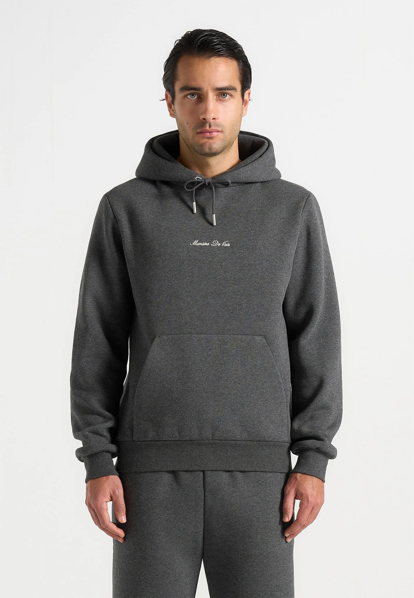 Gustave - Signature Regular Fitted Hoodie - Charcoal Grey sold by Maniere De Voir product image thumbnail 5
