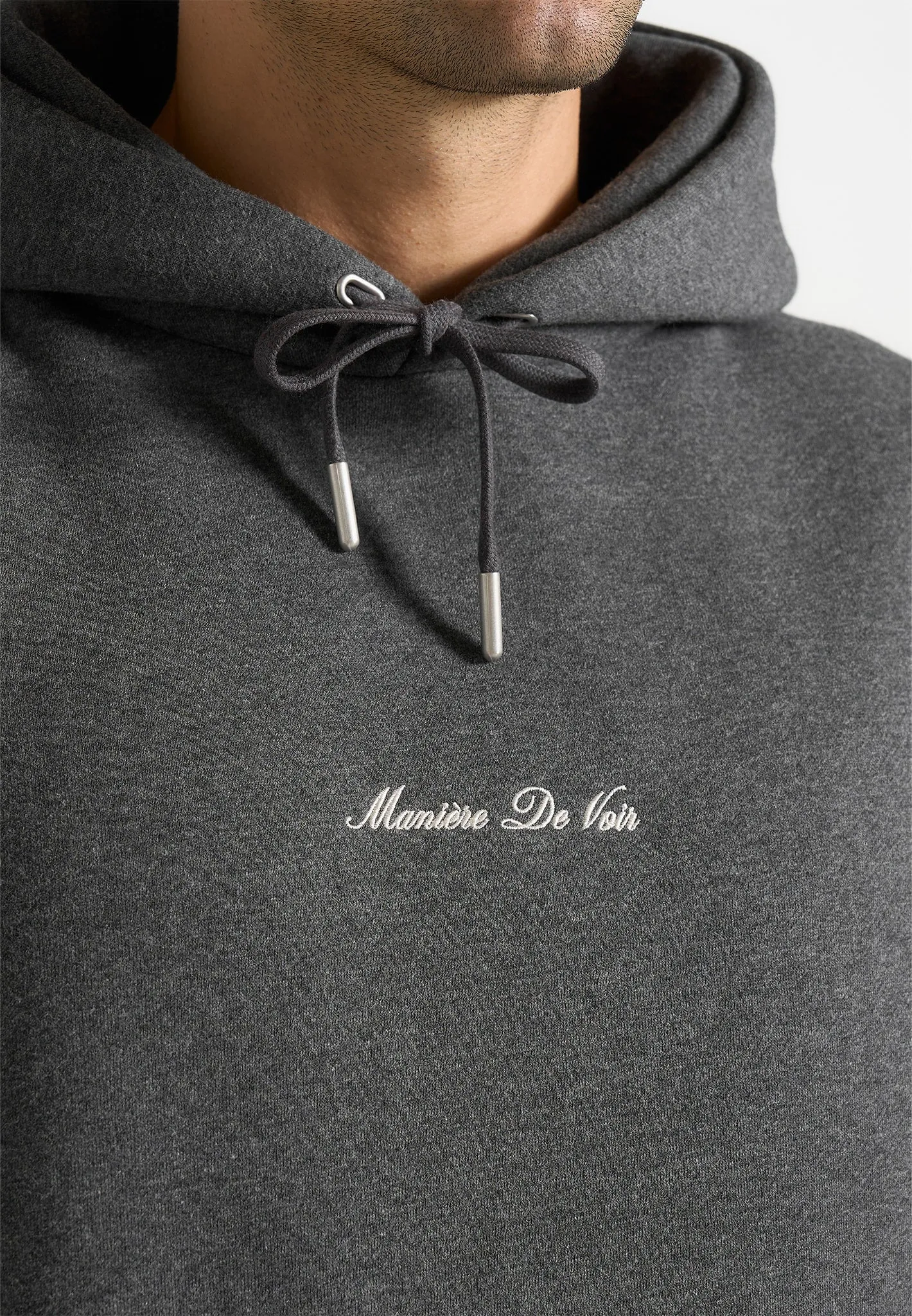 Gustave - Signature Regular Fitted Hoodie - Charcoal Grey sold by Maniere De Voir product image thumbnail 3