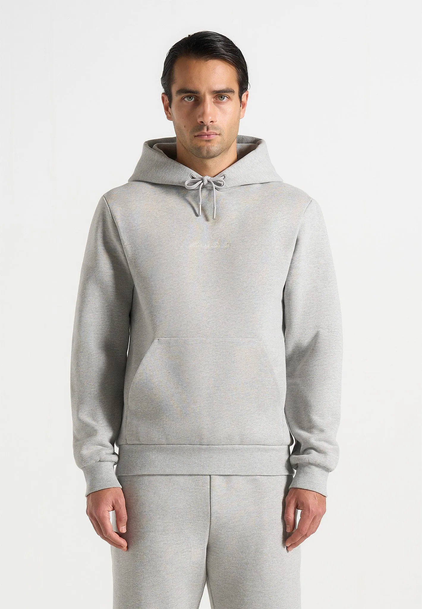 Gustave - Signature Regular Fitted Hoodie - Marl Grey sold by Maniere De Voir product image thumbnail 5