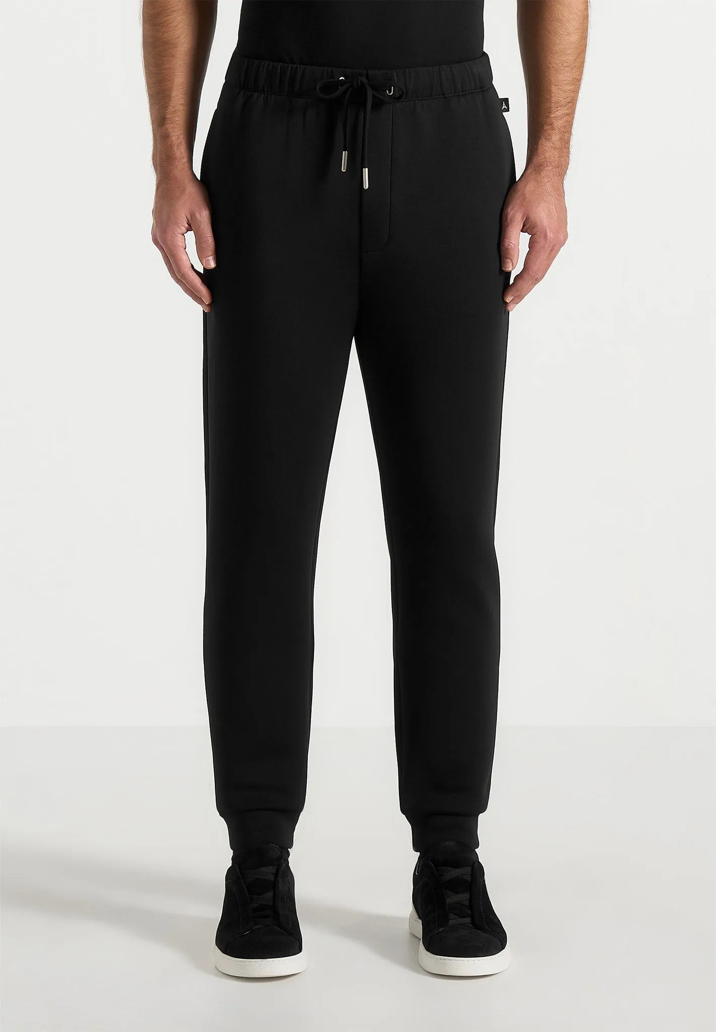 Dion - Neoprene Minimal Tapered Fit Cuffed Joggers - Black sold by Maniere De Voir product image thumbnail 5