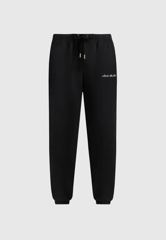 JS005 - Signature Regular Fit Cuffed Joggers - Black sold by Maniere De Voir