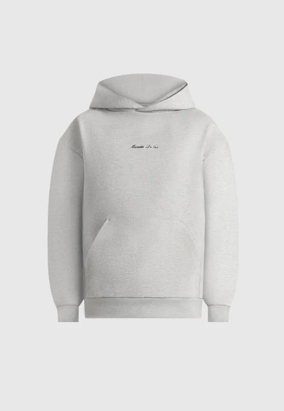JS001 - Unisex Signature Relaxed Fit Hoodie - Grey Marl sold by Maniere De Voir