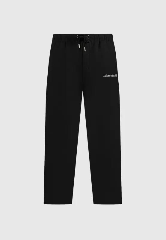 JS003 - Unisex Signature Wide Leg Joggers - Black sold by Maniere De Voir