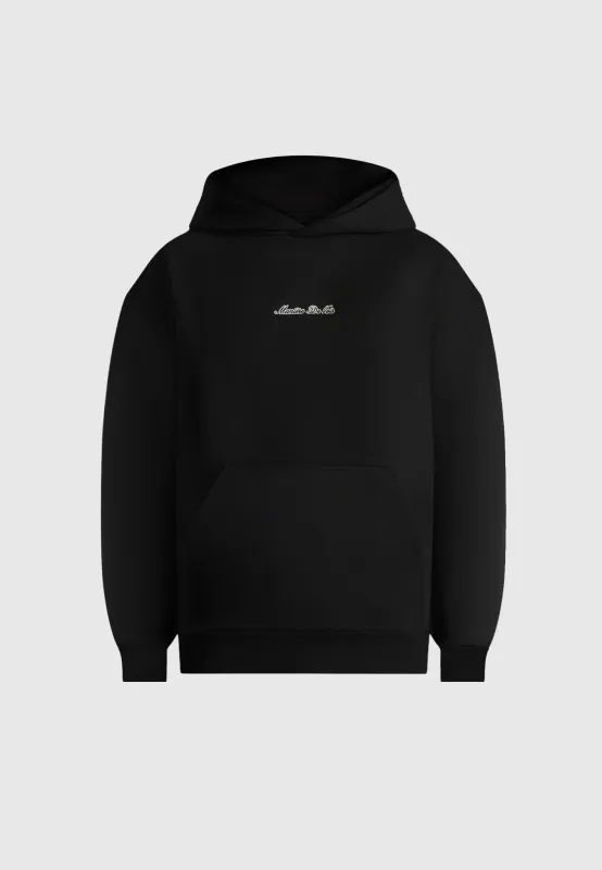 JS001 - Unisex Signature Relaxed Fit Hoodie - Black sold by Maniere De Voir