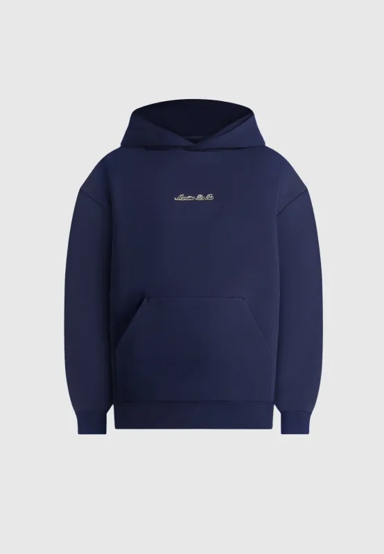 JS001 - Unisex Signature Relaxed Fit Hoodie - Navy sold by Maniere De Voir