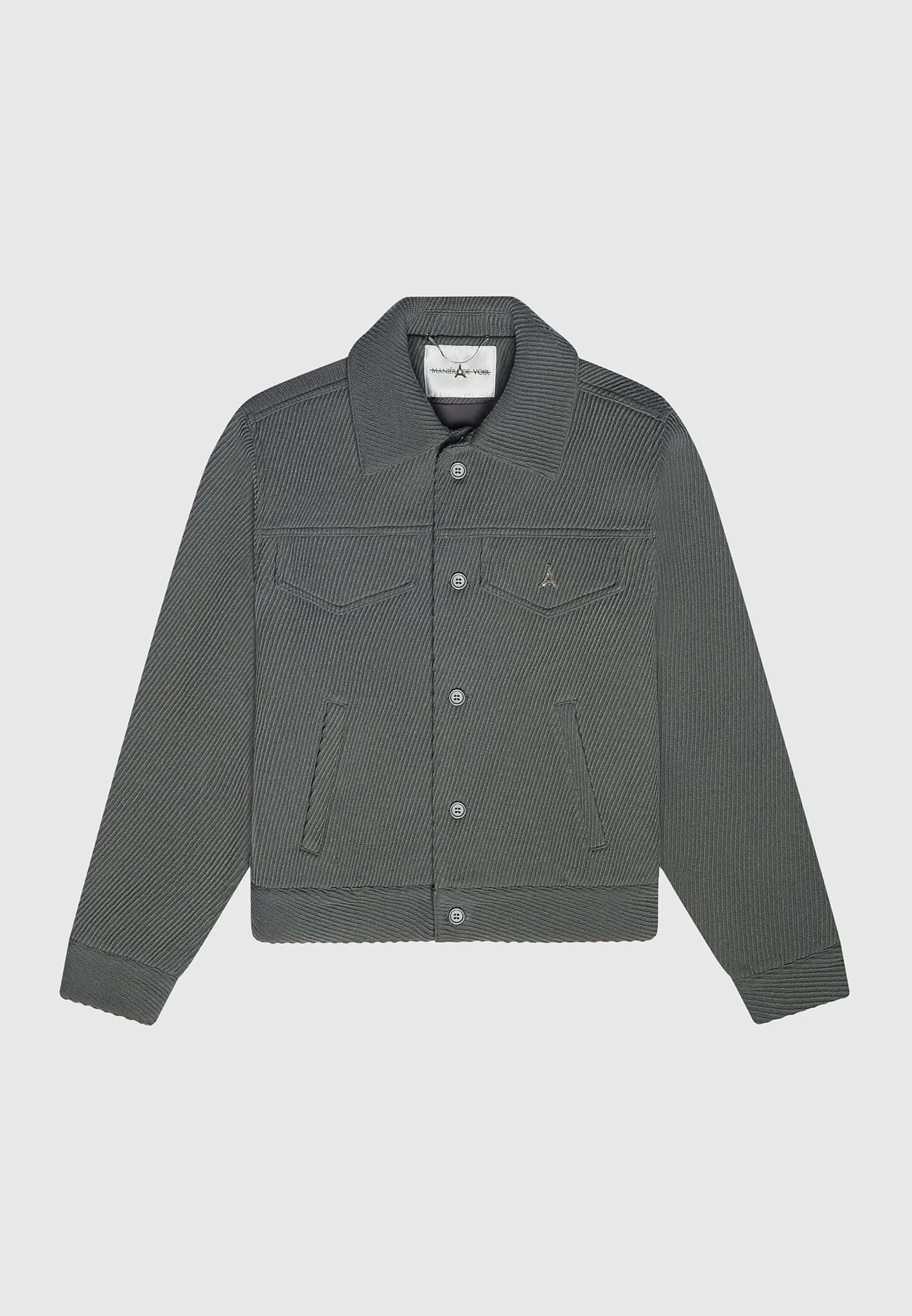 Twill Boxy Jacket - Grey sold by Maniere De Voir product image thumbnail 2