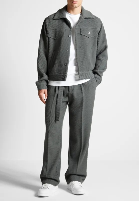 Twill Boxy Jacket - Grey sold by Maniere De Voir