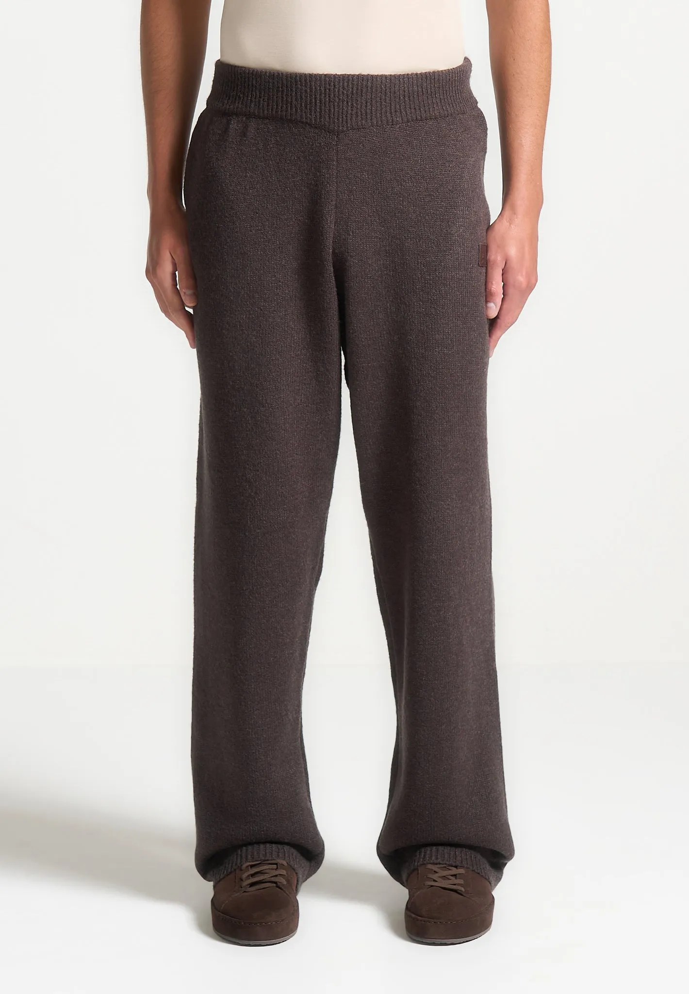 Signature Knit Joggers - Brown sold by Maniere De Voir product image thumbnail 2