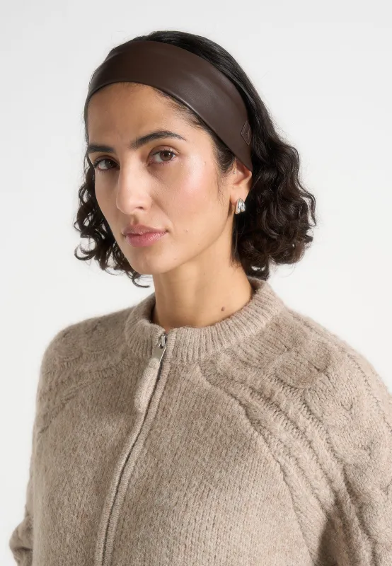 Lilou - Leather Eiffel Headband - Brown made by Maniere De Voir