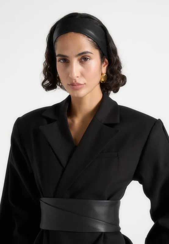 Lilou - Leather Eiffel Headband - Black sold by Maniere De Voir