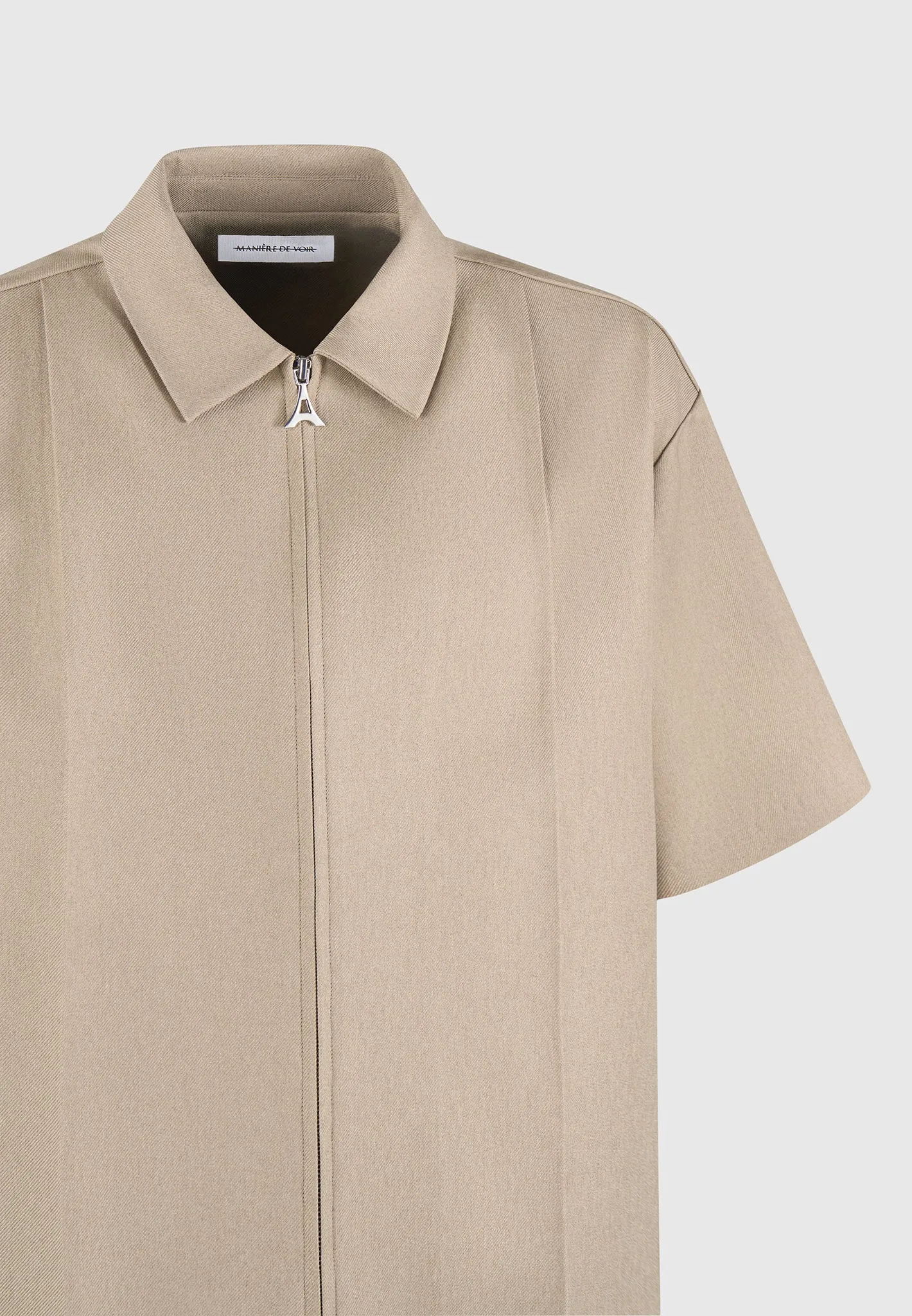 Aven - Boxy Shirt with Crease - Beige sold by Maniere De Voir product image thumbnail 5