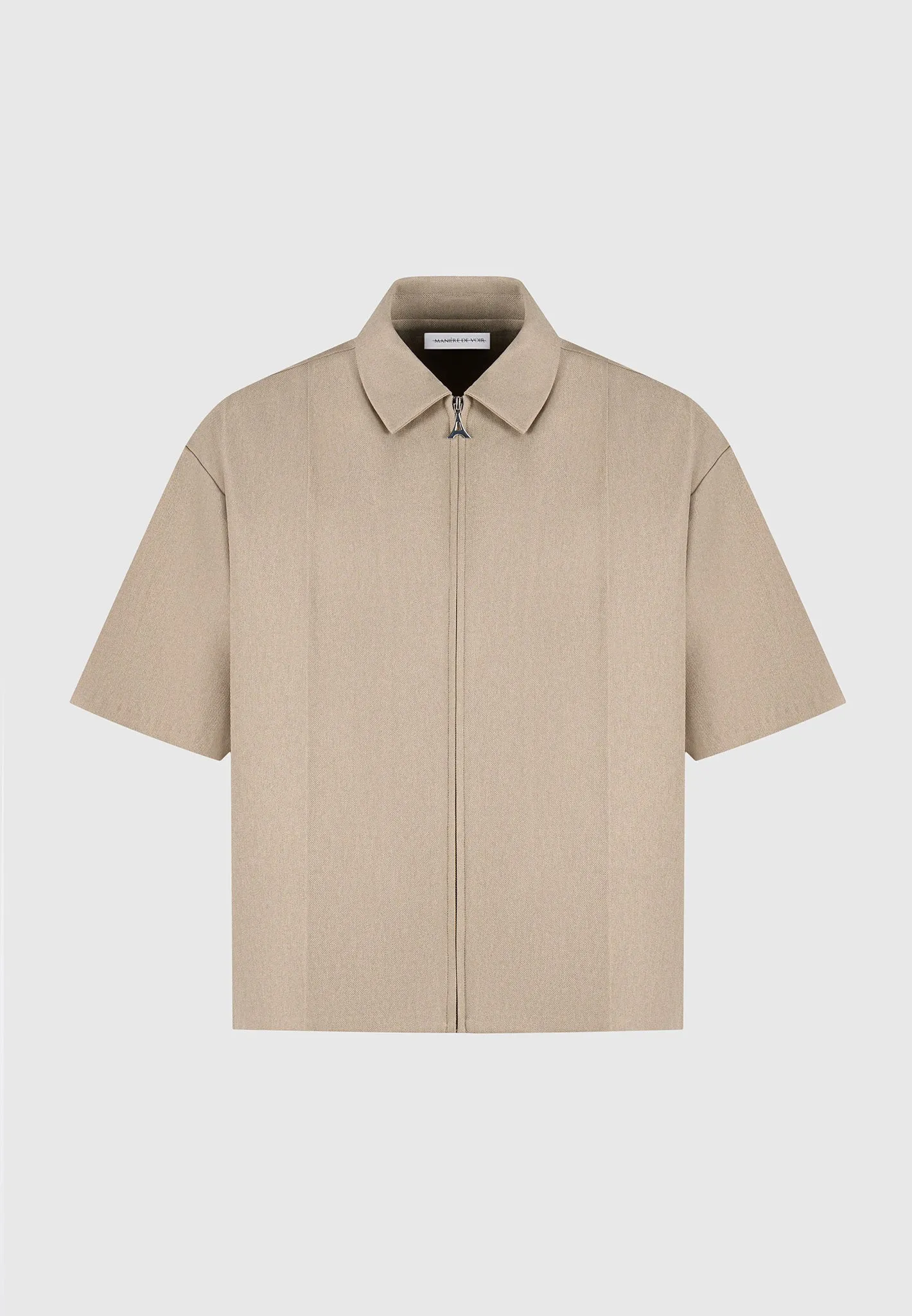 Aven - Boxy Shirt with Crease - Beige sold by Maniere De Voir product image thumbnail 2