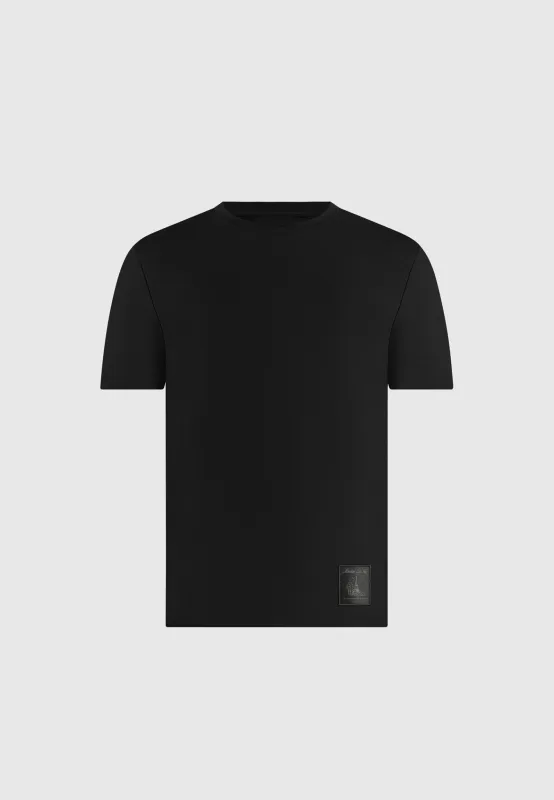 TS008 - Regular Fit Cotton T-Shirt - Black sold by Maniere De Voir