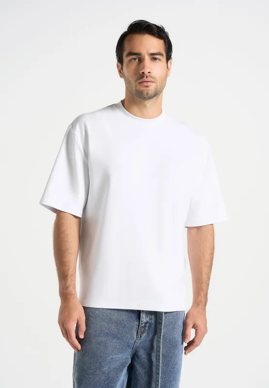 TS007 - Relaxed Fit Cotton T-Shirt - White sold by Maniere De Voir