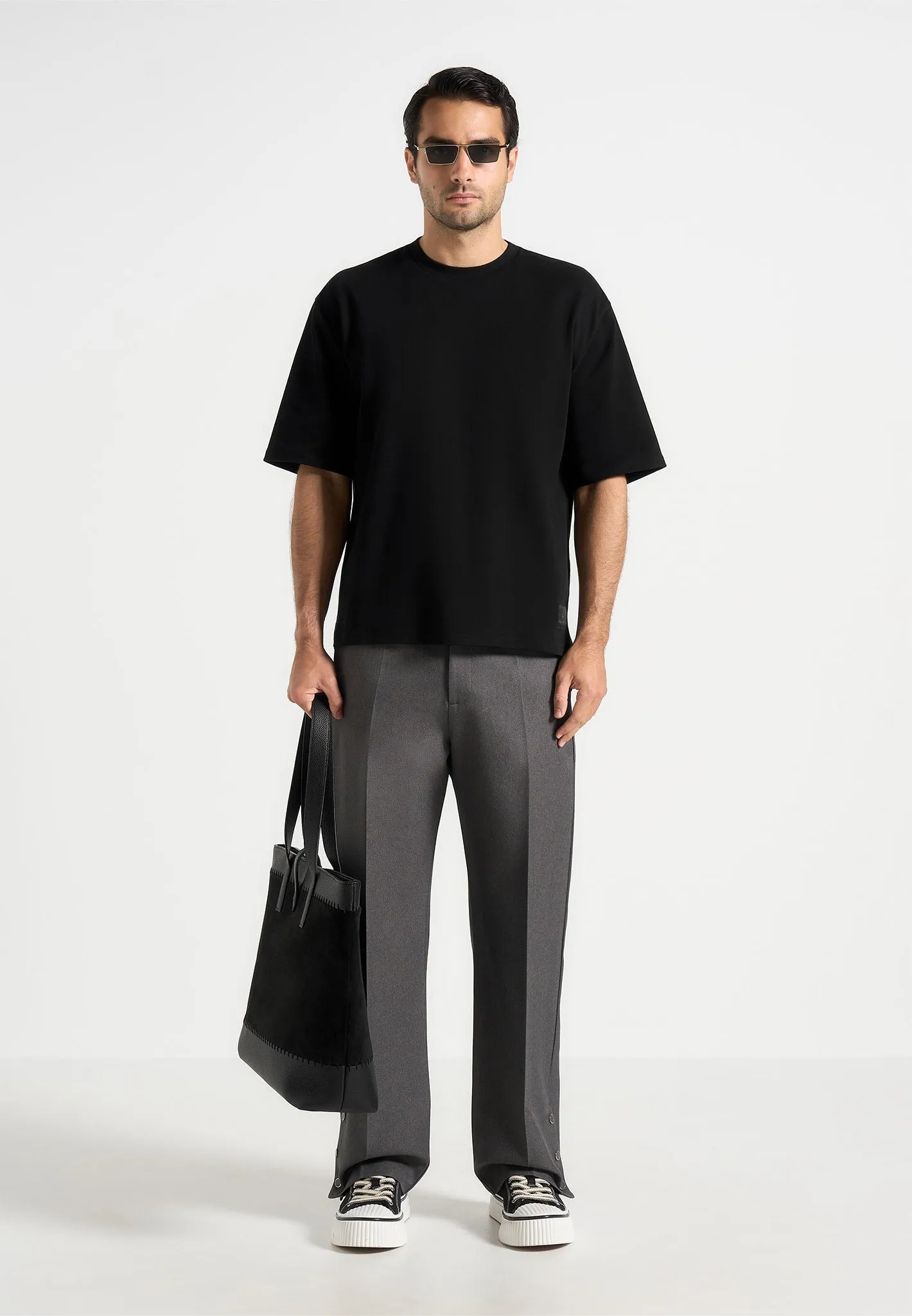TS007 - Unisex Relaxed Fit Cotton T-Shirt - Black sold by Maniere De Voir product image thumbnail 3