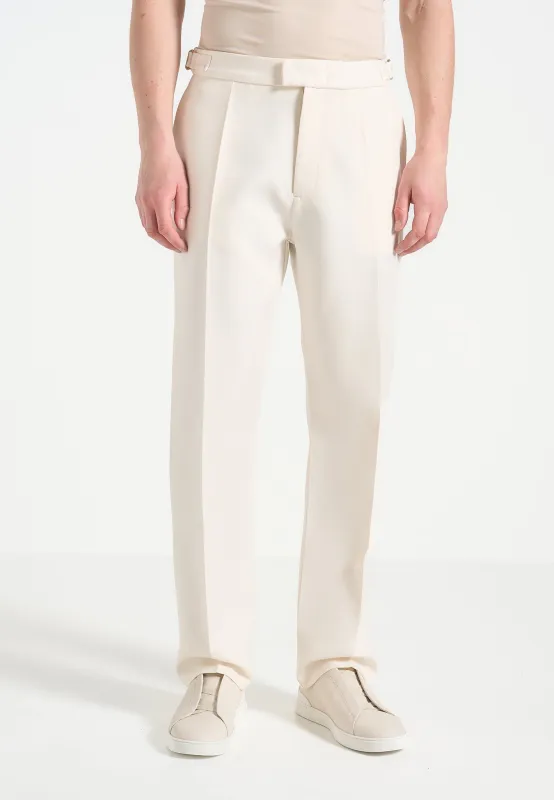 Joseph - Regular Fit Tailored Trousers - Off White made by Maniere De Voir