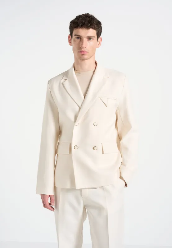 Didier - Double Breasted Tailored Suit Jacket - Off White sold by Maniere De Voir