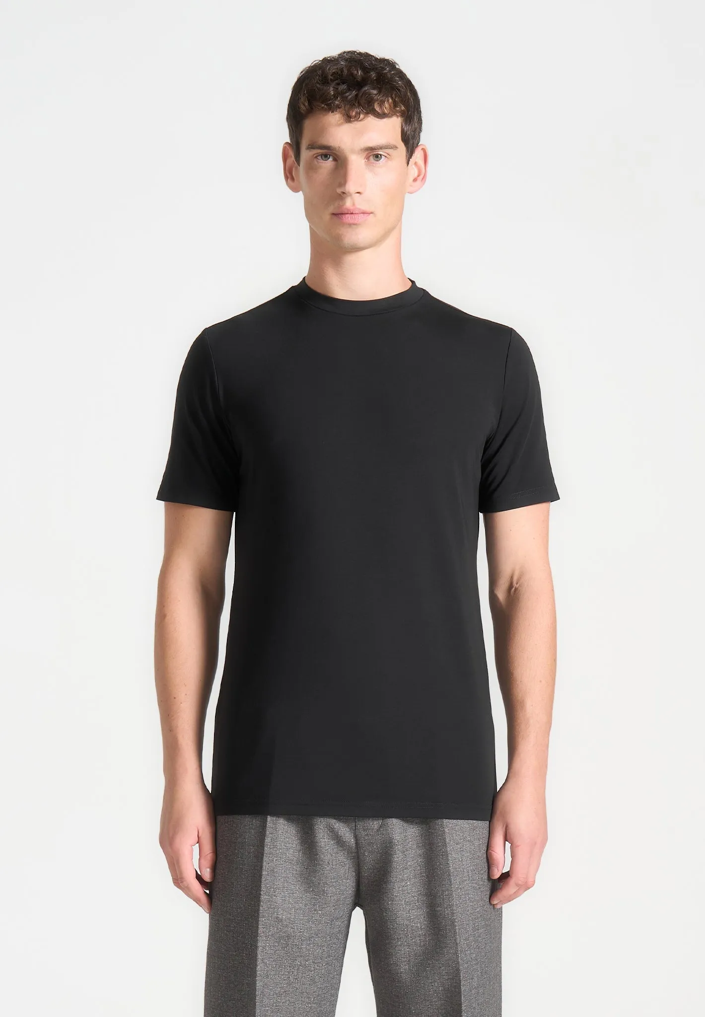 TS003 - Fitted Luxe T-Shirt - Black sold by Maniere De Voir product image thumbnail 3