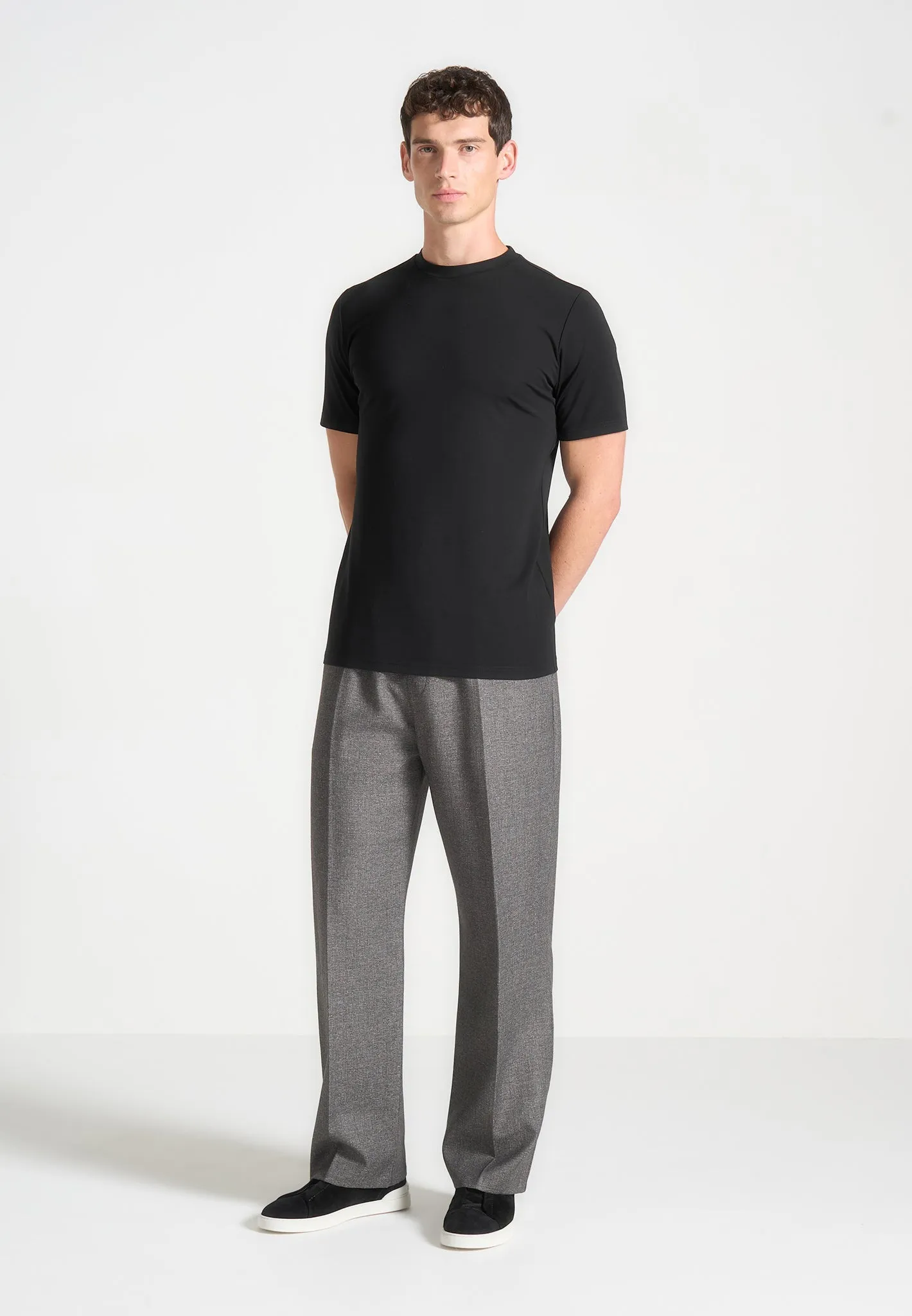 TS003 - Fitted Luxe T-Shirt - Black sold by Maniere De Voir product image thumbnail 2