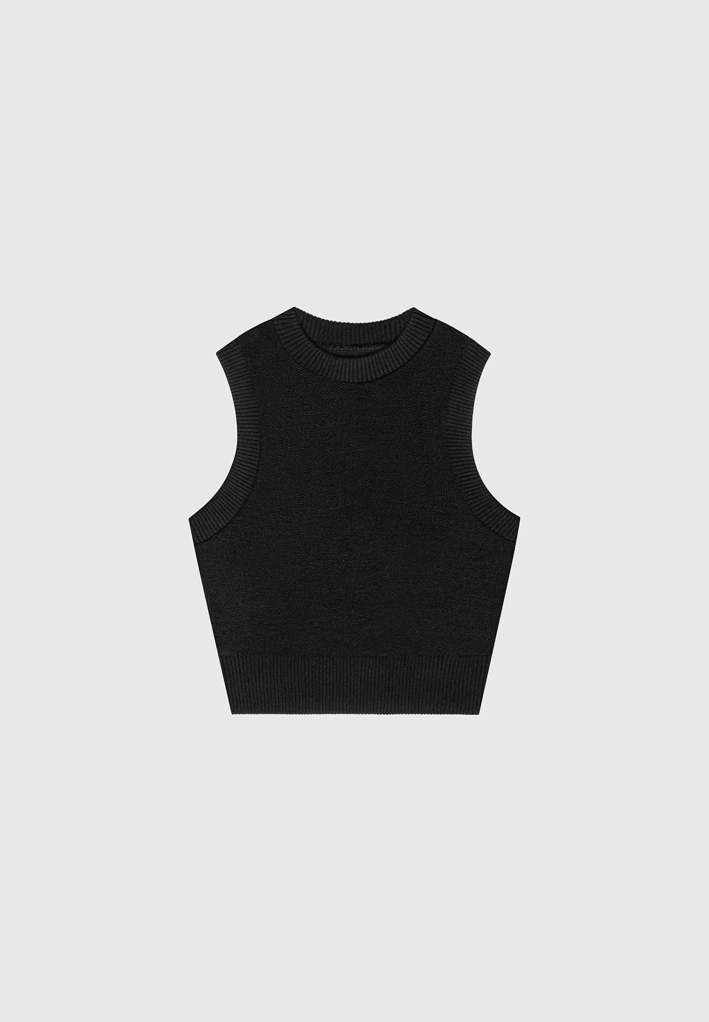 Loopback Racer Crop Top - Black sold by Maniere De Voir product image thumbnail 2