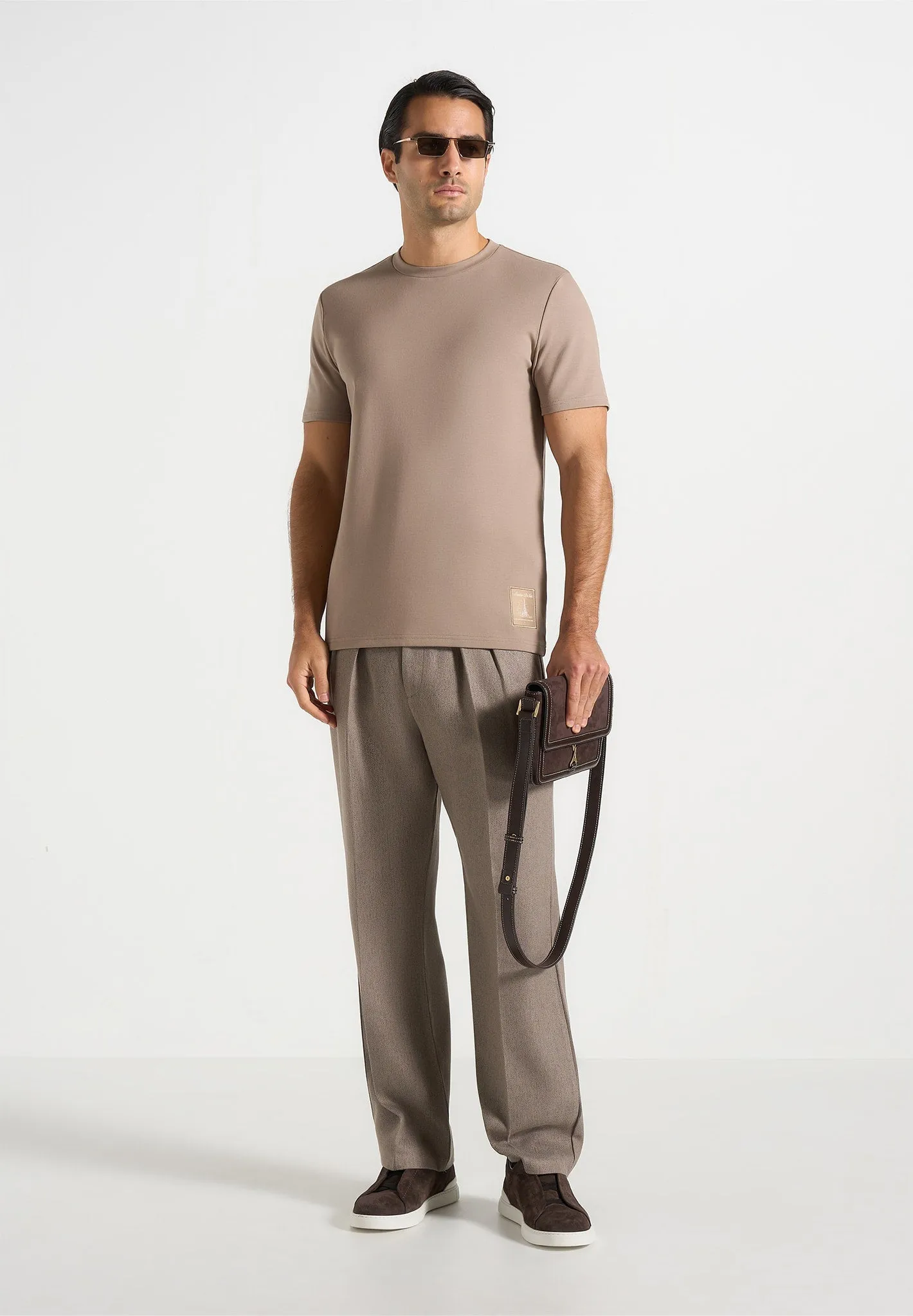 TS002 - Regular Fit Cotton T-Shirt - Taupe sold by Maniere De Voir