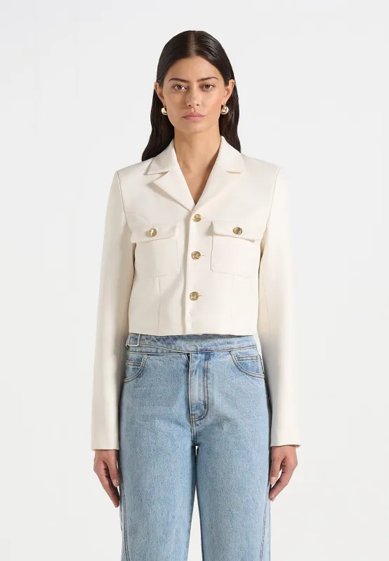 Daphina - Tailored Jacket - Cream sold by Maniere De Voir