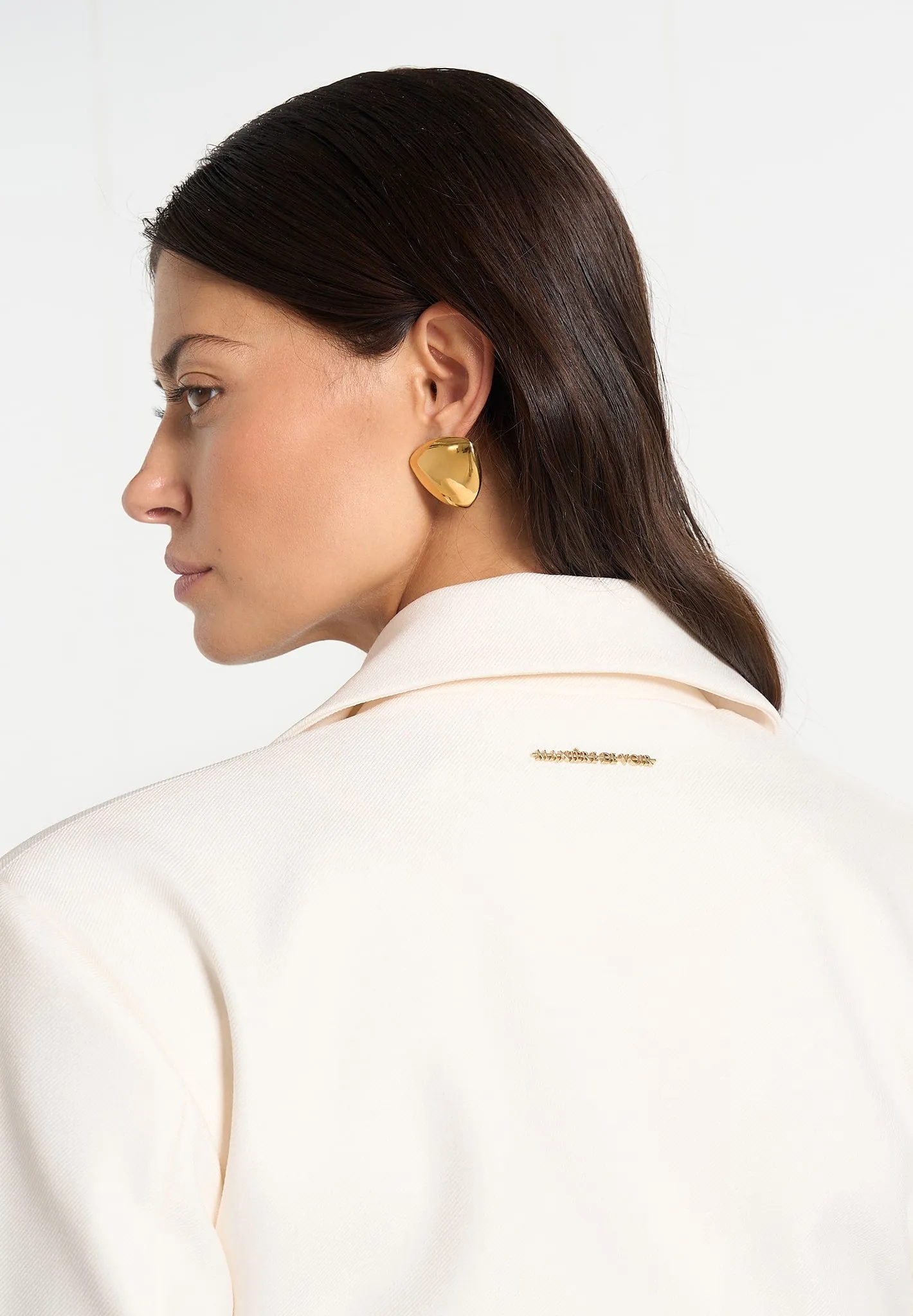 Prisca - Tailored Cropped Blazer - Cream sold by Maniere De Voir product image thumbnail 4