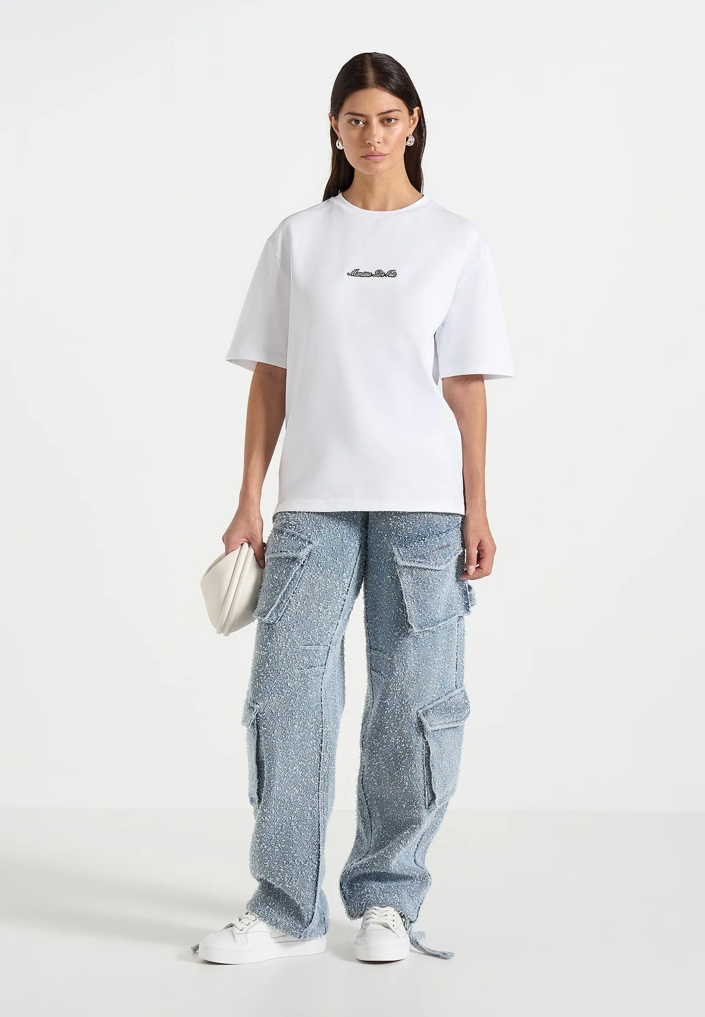 TS001 - Unisex Signature Relaxed fit Cotton T-Shirt - White sold by Maniere De Voir