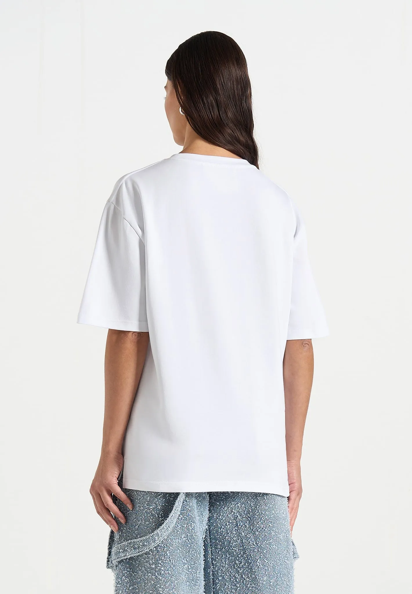 TS001 - Unisex Signature Relaxed fit Cotton T-Shirt - White sold by Maniere De Voir product image thumbnail 5
