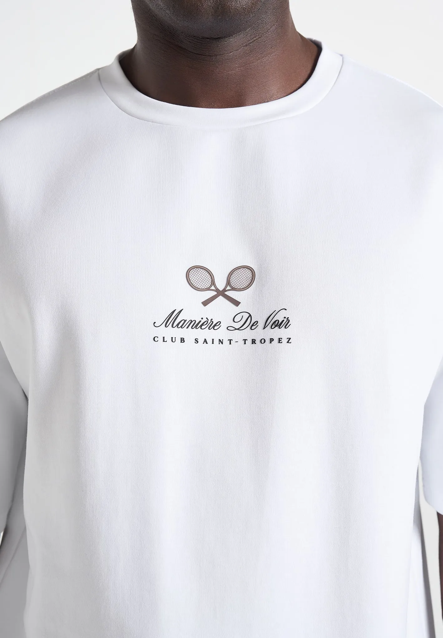 Aaron - Club Saint-Tropez Cotton T-Shirt - White sold by Maniere De Voir product image thumbnail 4