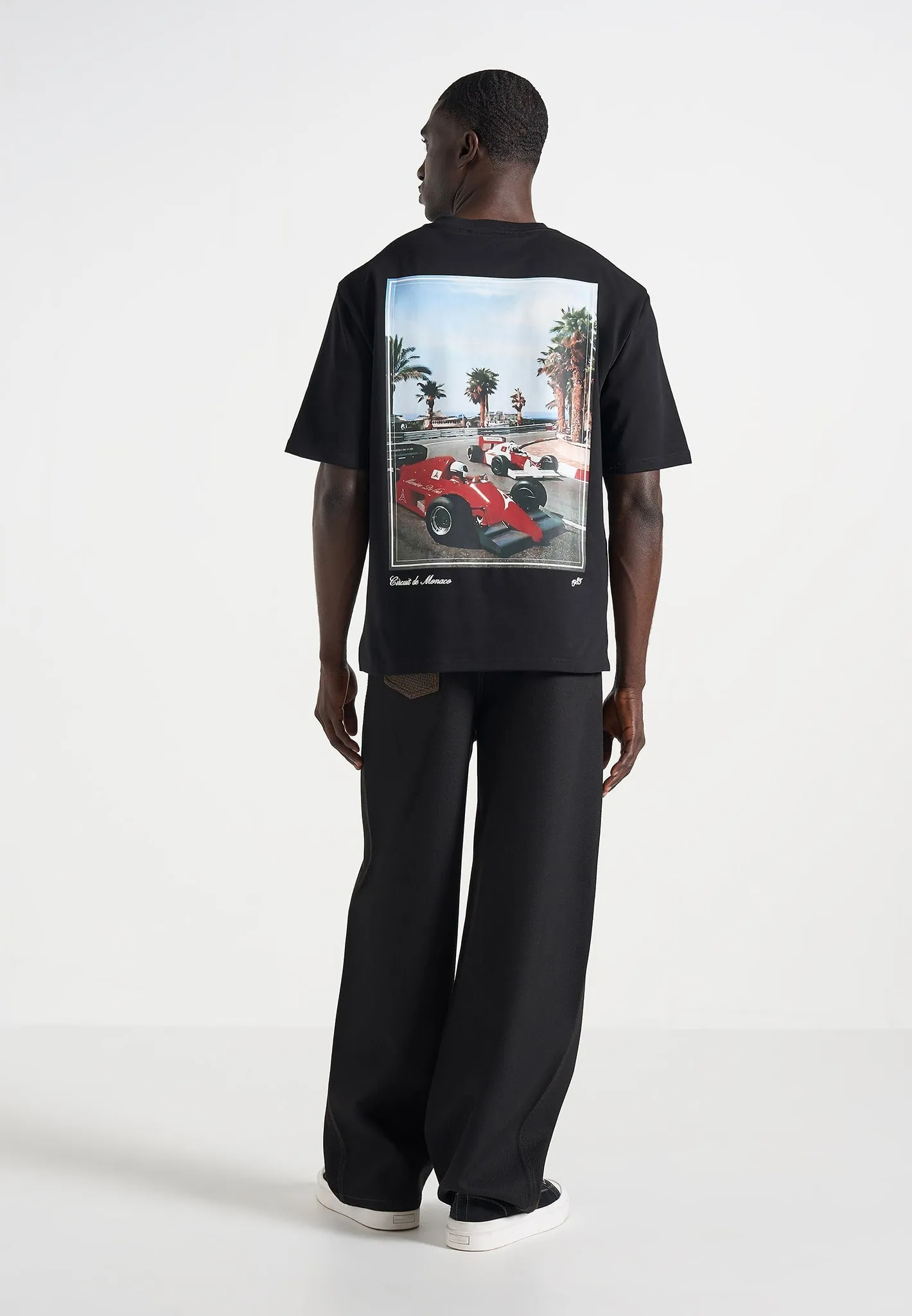 Kian - Circuit De Monaco Cotton T-Shirt - Black sold by Maniere De Voir
