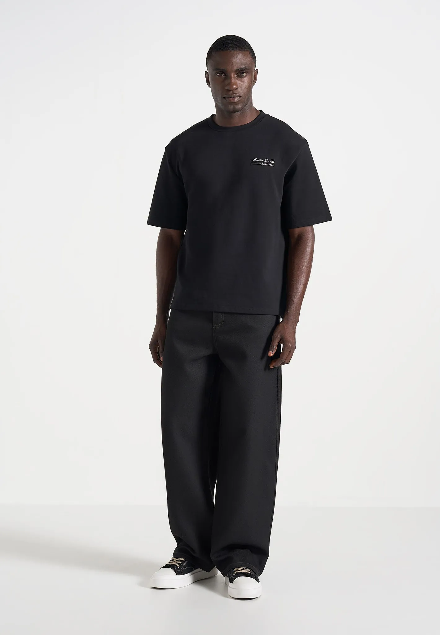 Kian - Circuit De Monaco Cotton T-Shirt - Black sold by Maniere De Voir product image thumbnail 4