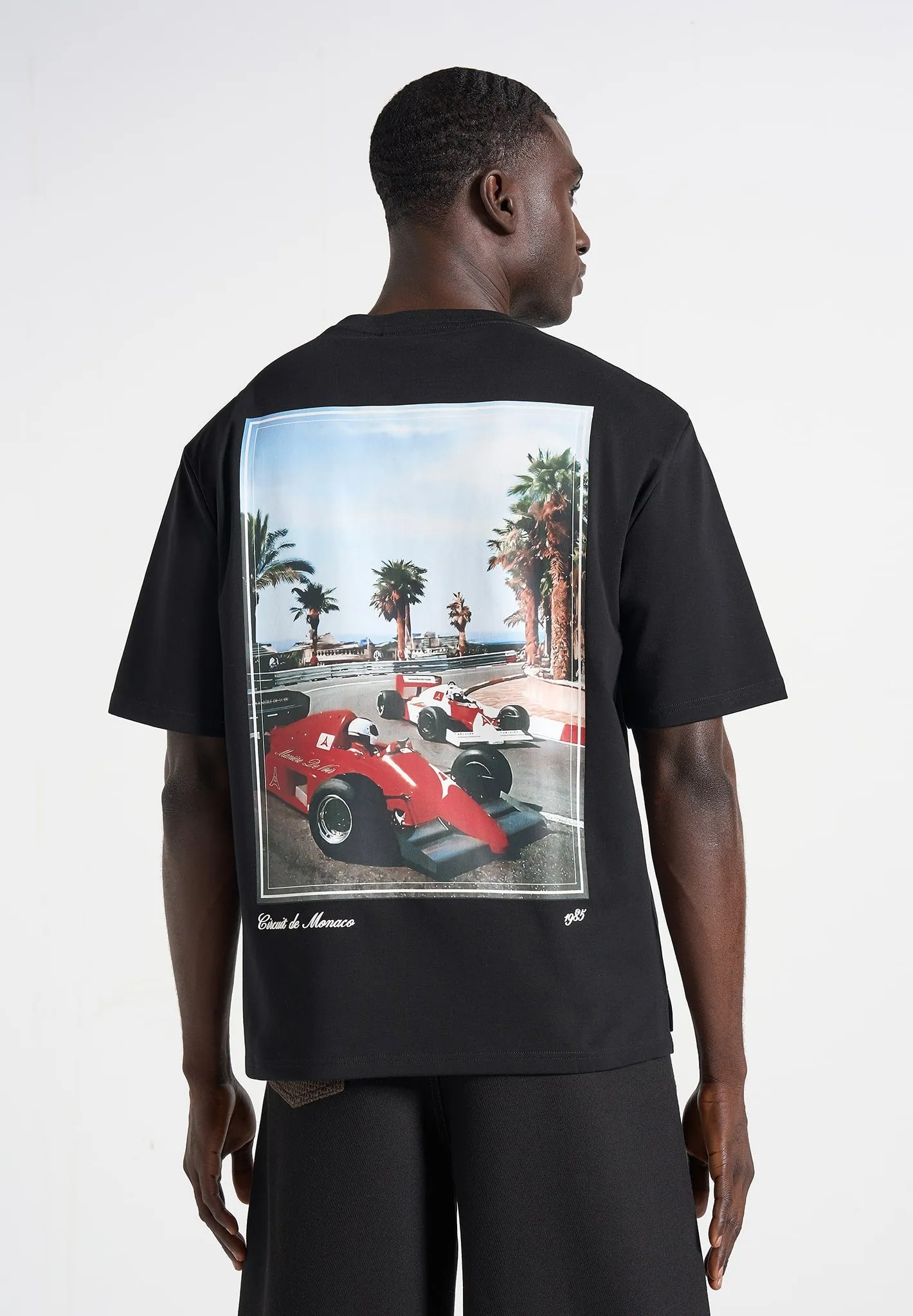 Kian - Circuit De Monaco Cotton T-Shirt - Black sold by Maniere De Voir product image thumbnail 3