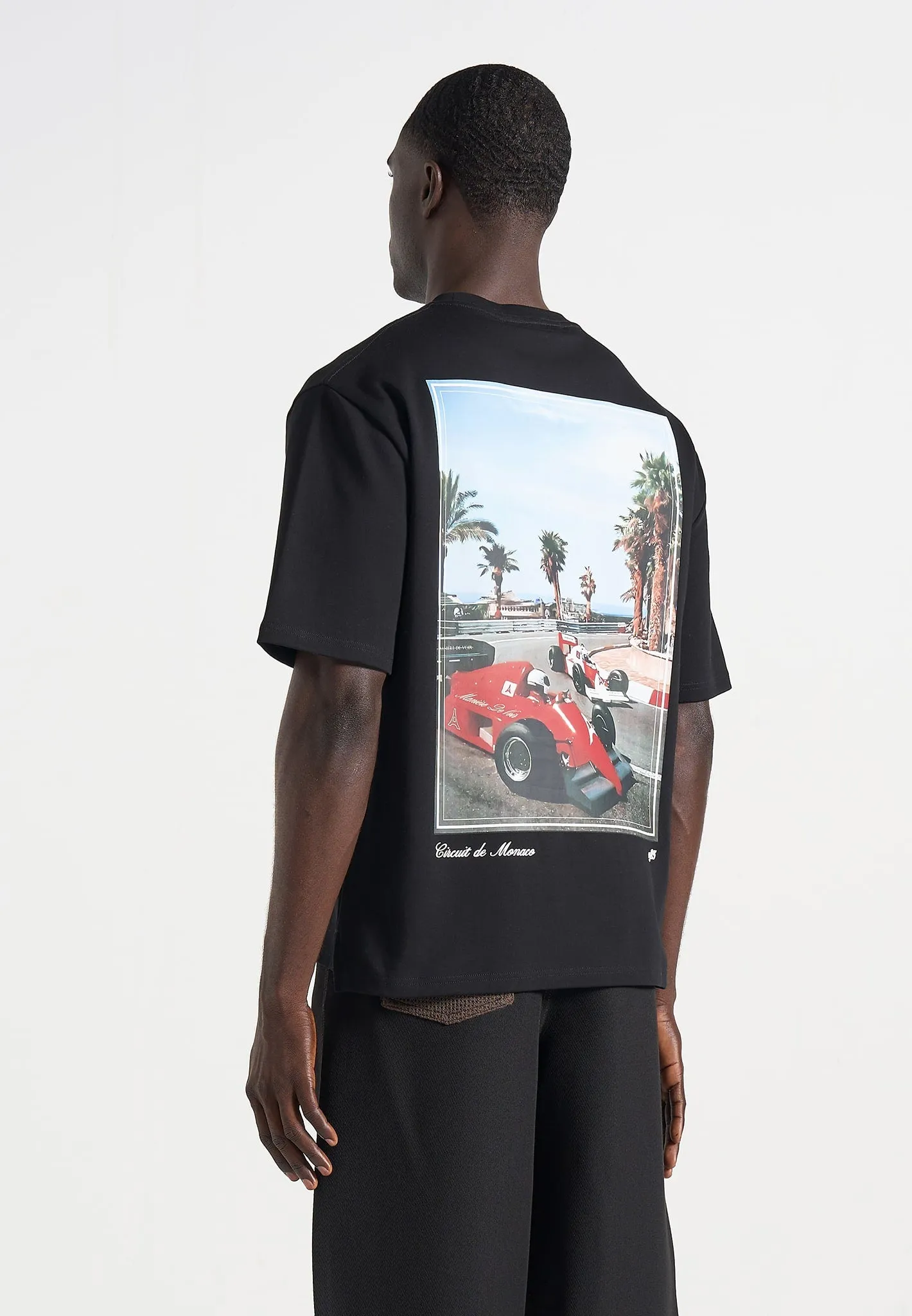 Kian - Circuit De Monaco Cotton T-Shirt - Black sold by Maniere De Voir product image thumbnail 5