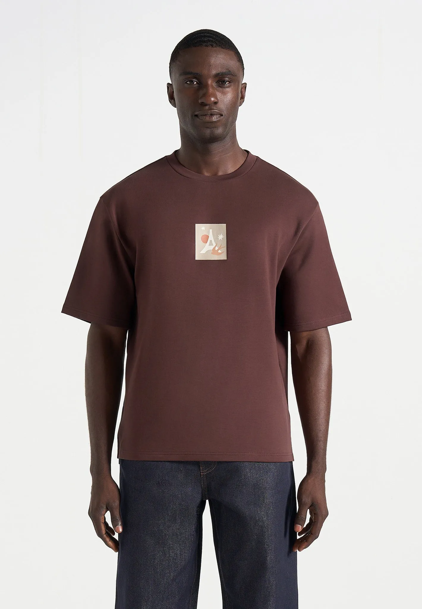 Thibault - Bird Detail Cotton T-Shirt - Brown sold by Maniere De Voir product image thumbnail 3