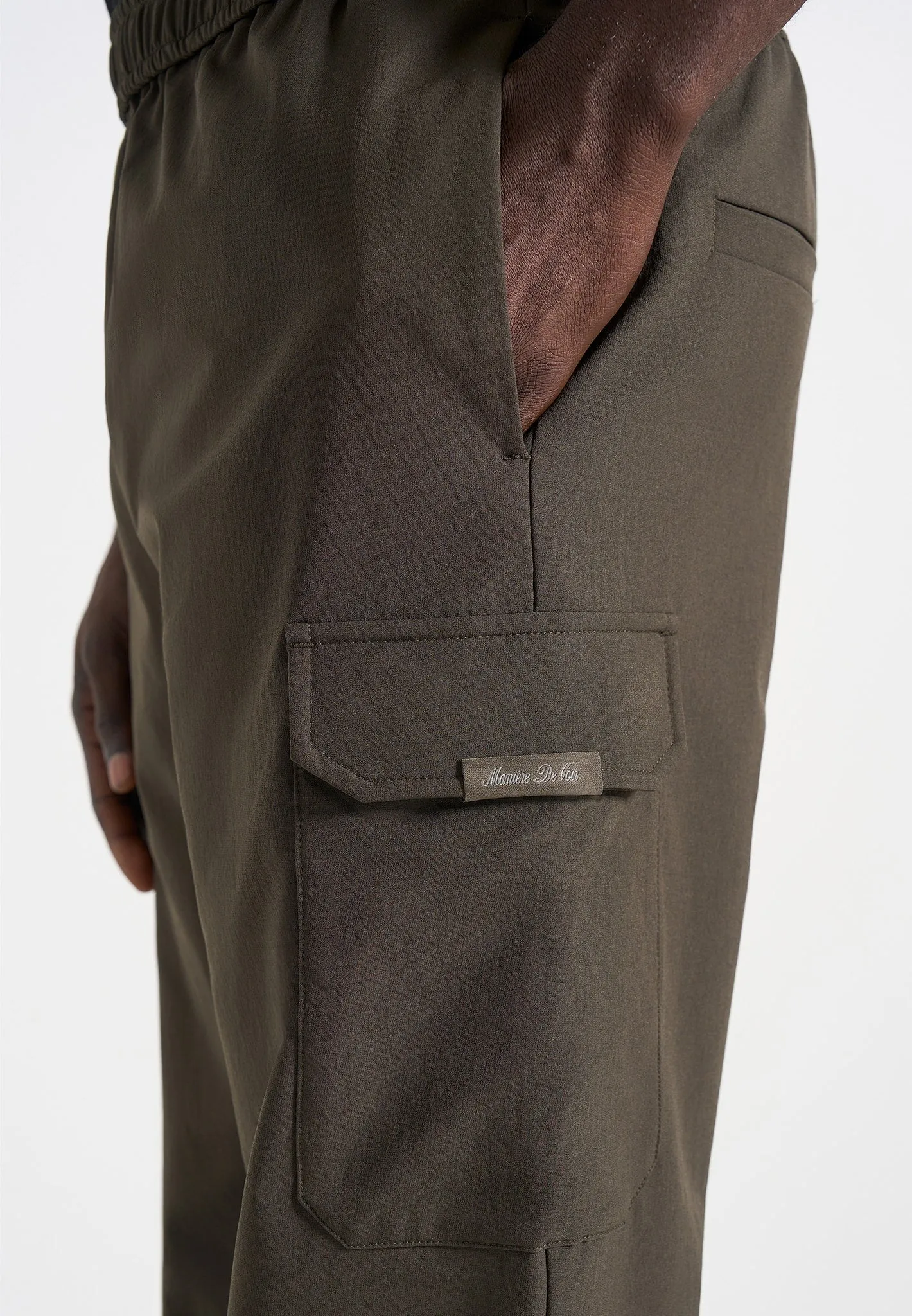 Rayan - Technical Cargo Trousers - Olive sold by Maniere De Voir product image thumbnail 4