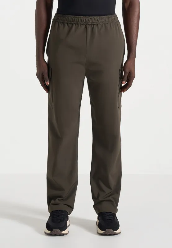 Rayan - Technical Cargo Trousers - Olive sold by Maniere De Voir