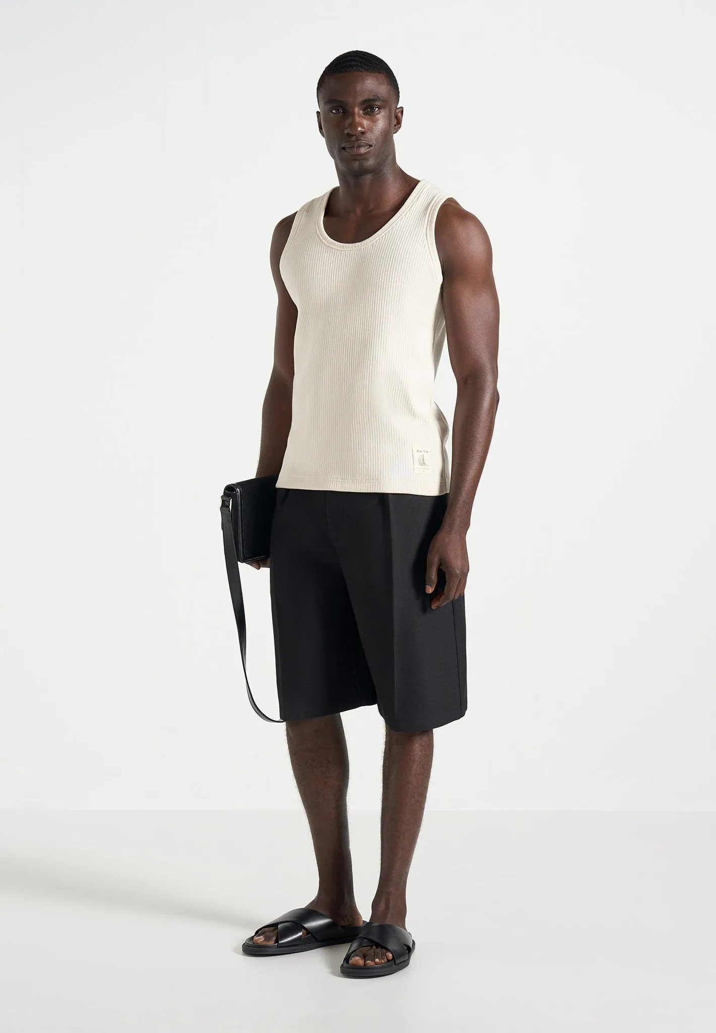 Auguste - Tailored Twill Bermuda Shorts - Black sold by Maniere De Voir product image thumbnail 2