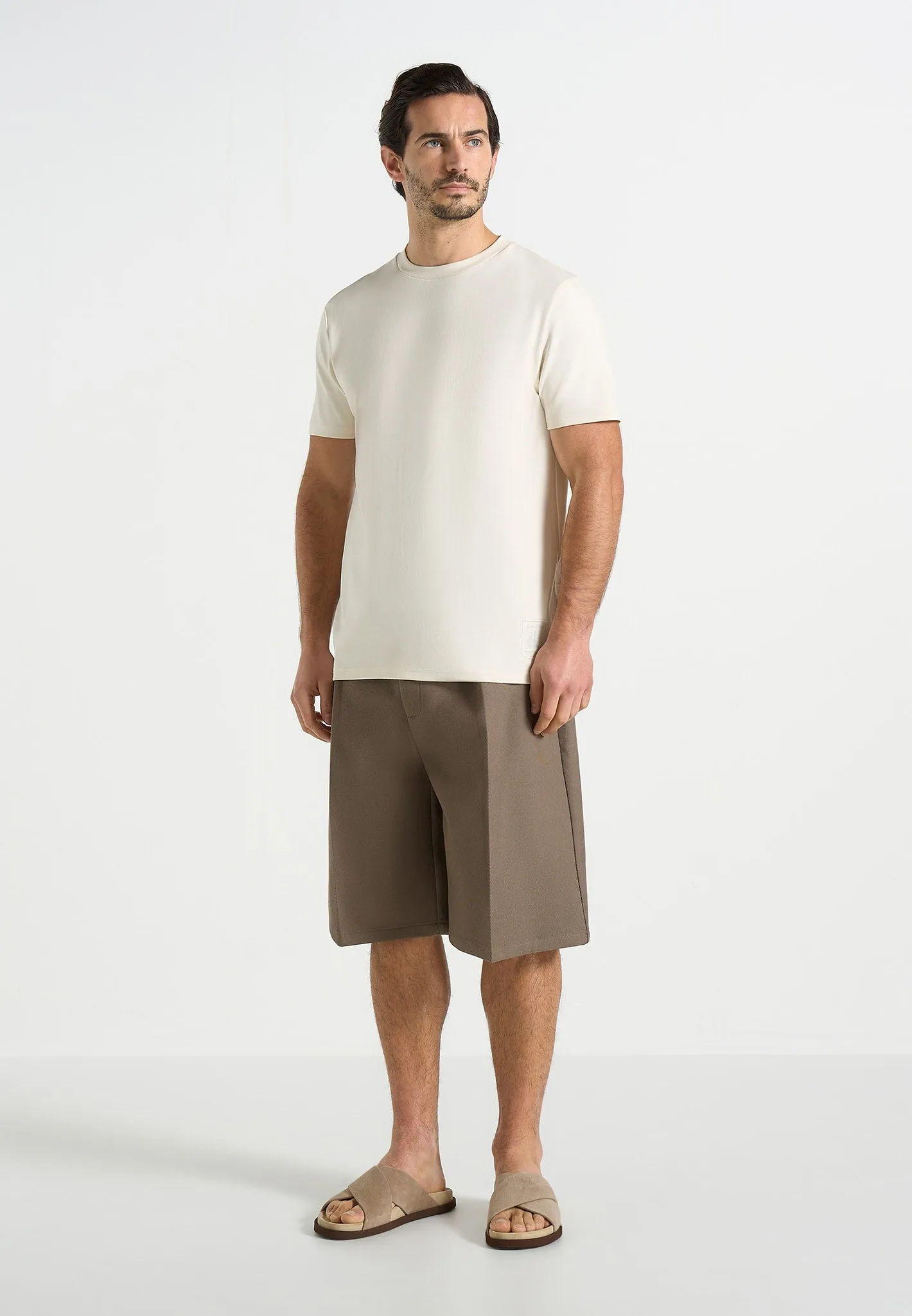 Auguste - Tailored Twill Bermuda Shorts - Olive sold by Maniere De Voir product image thumbnail 2