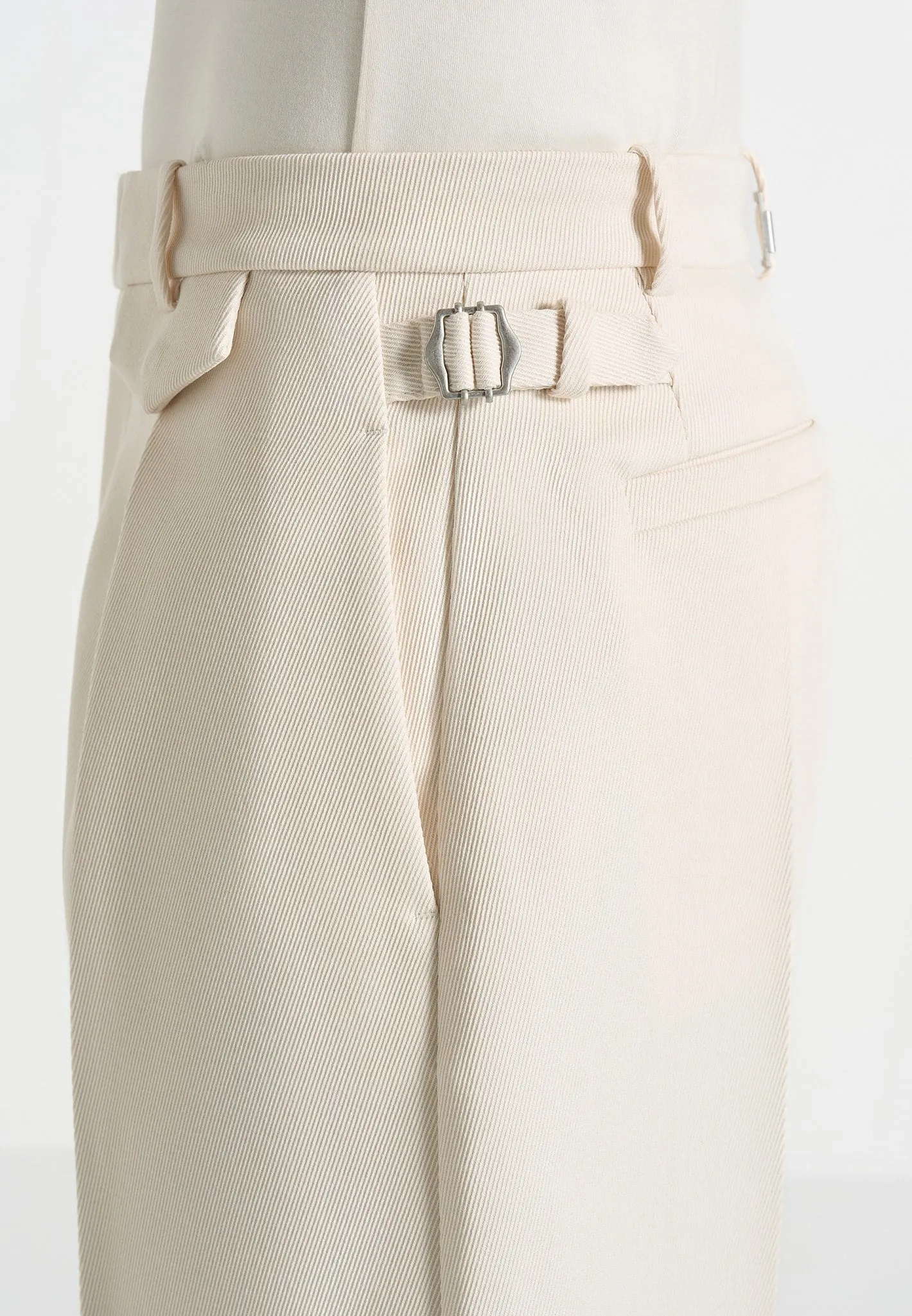 Auguste - Tailored Twill Bermuda Shorts - Cream sold by Maniere De Voir product image thumbnail 5