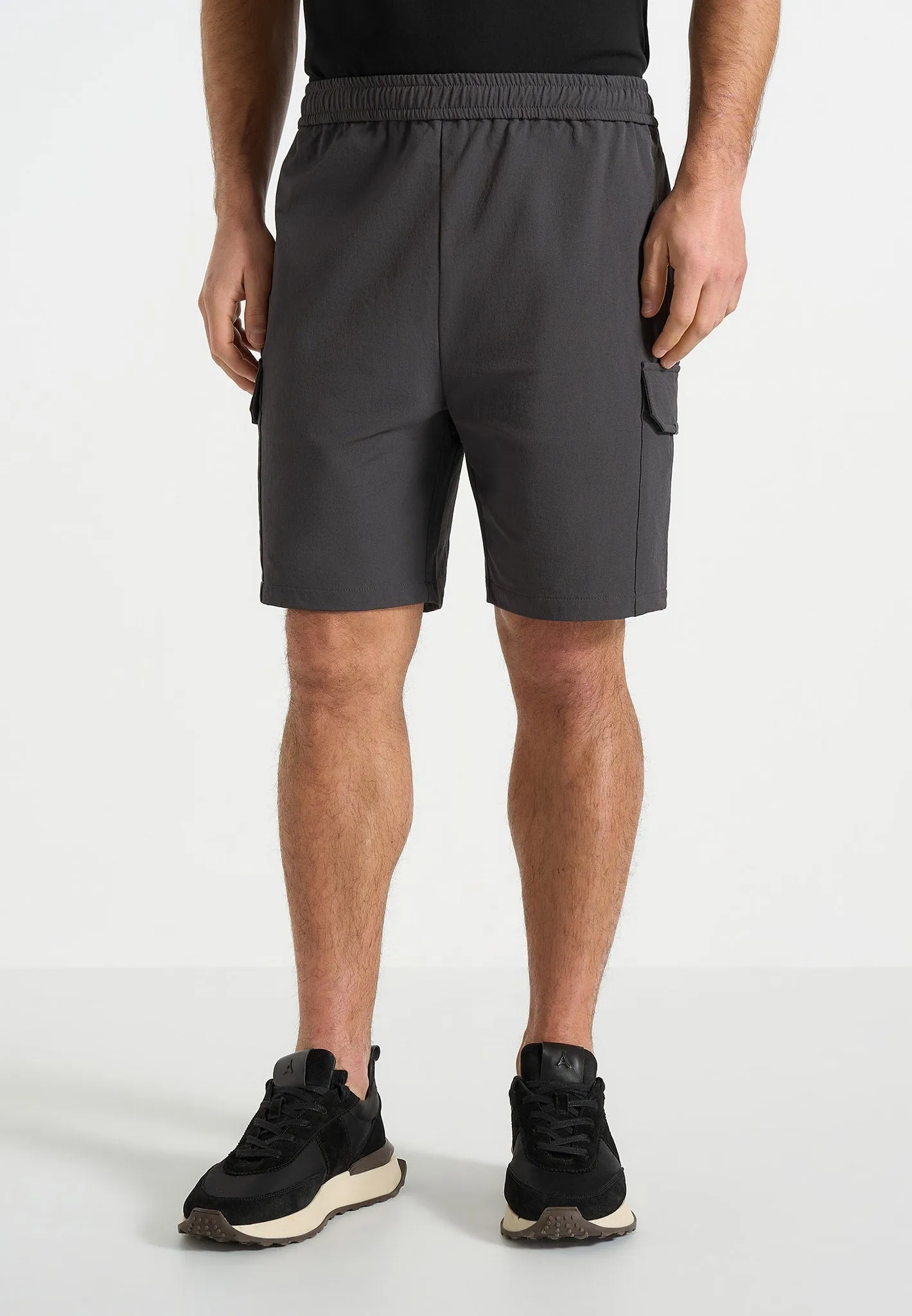 Dimitri - Technical Cargo Shorts - Charcoal sold by Maniere De Voir product image thumbnail 5